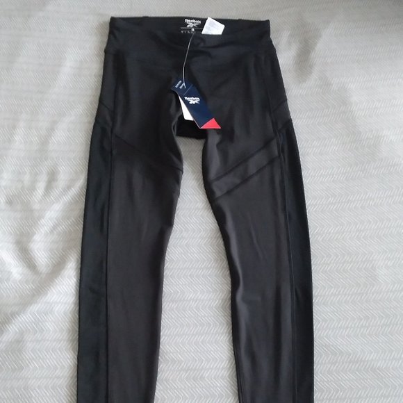 🆕Reebok Women's Workout Ready Mesh Tight, Black, High Rise, NWT, Authentic - Picture 9 of 13